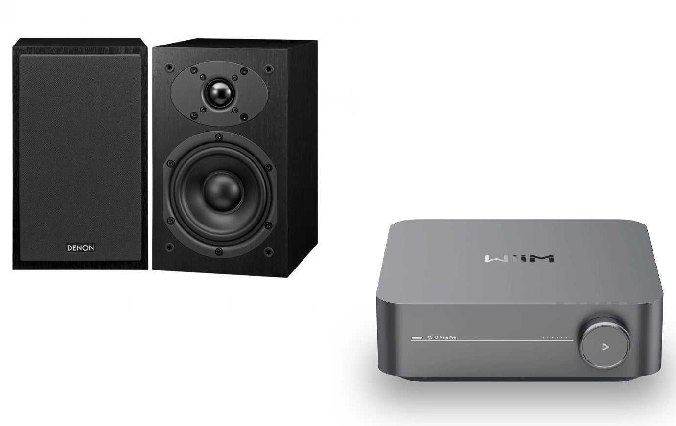 Beginner Audio System (Wiim Amp & Denon Bookshelf Speakers)