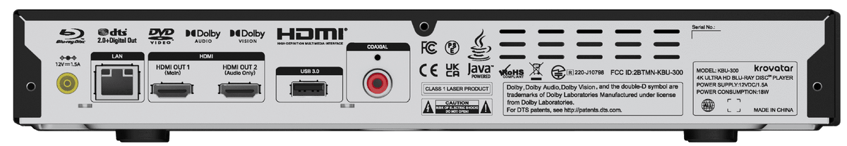 Krovatar KBU-300 4K Ultra HD Blu-ray Disc Player