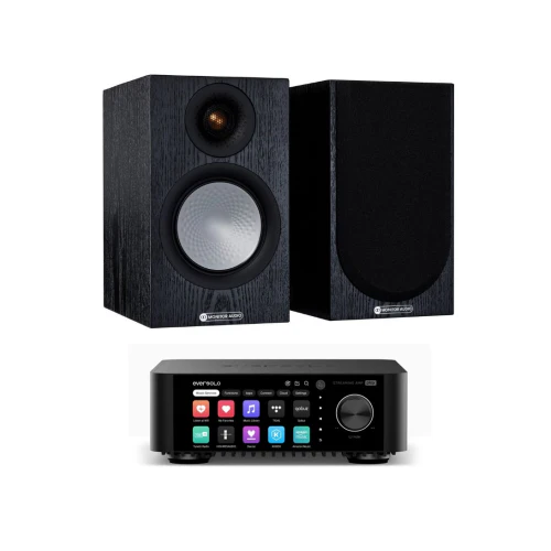 Monitor Audio Silver 50 7G in Black with Eversolo Play Streaming Music Combo