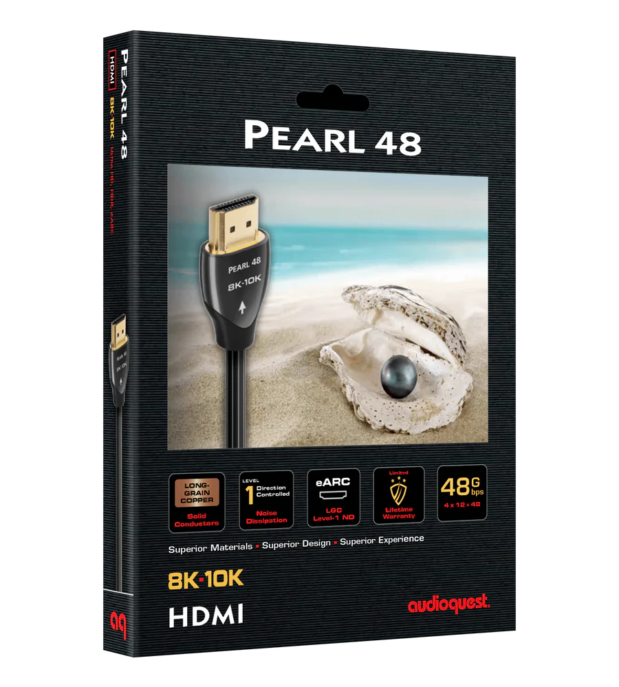 AudioQuest Pearl 48G 2.1 HDMI Cable - 8K/10K Ultra HD, Gaming, HDR, eARC