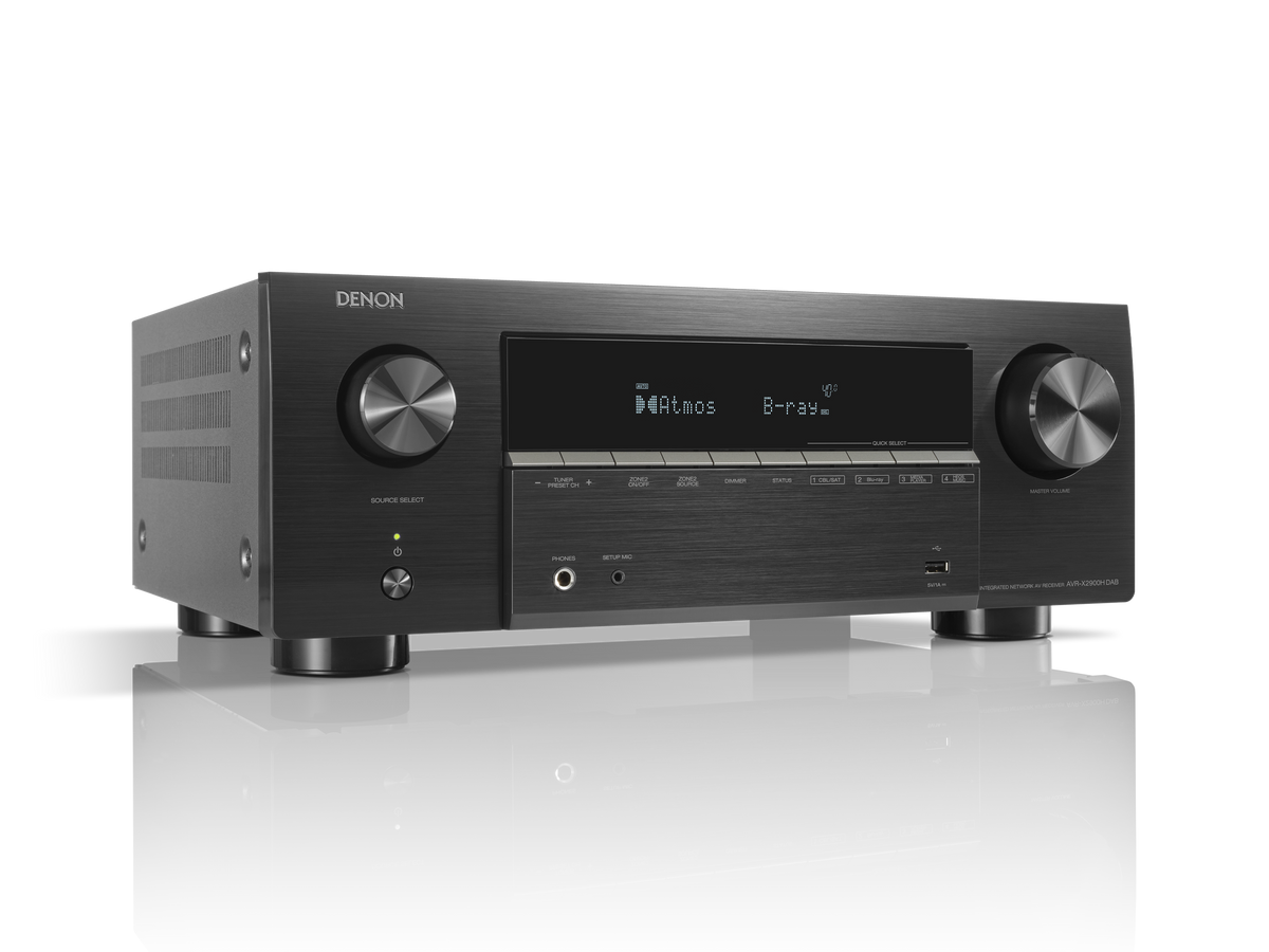 Denon AVR-X2900HDAB 7.2 Ch. 95W 4K/8K Dolby Atmos AV Receiver Powered by HEOS™